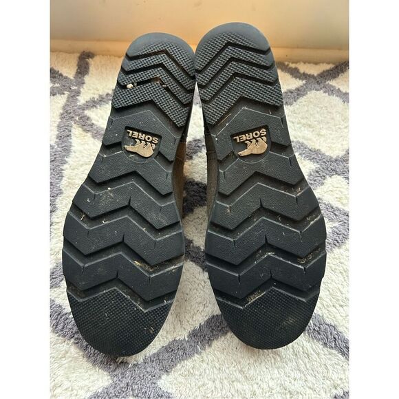 Sorel Womens Major Low Suede Side Zip Flat Ankle Boots Booties Sz 8.5 Olive - Picture 6 of 8